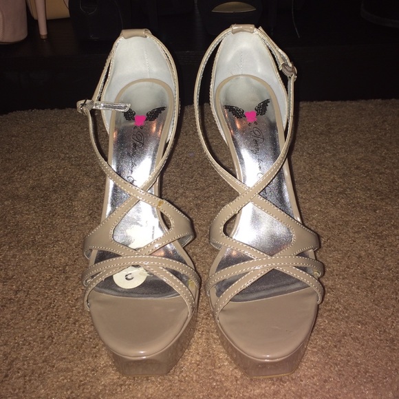 Strappy Nude Stiletto Sandals