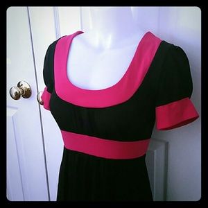 y Michelle black and hot pink size S mini dress