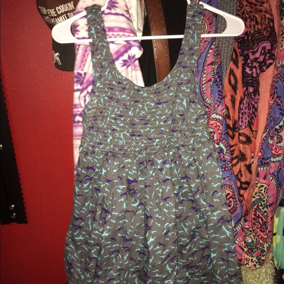 Gray and blue dress - Picture 1 of 3