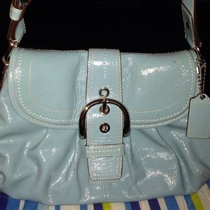 Authentic Blue Coach Purse please Look at all pics