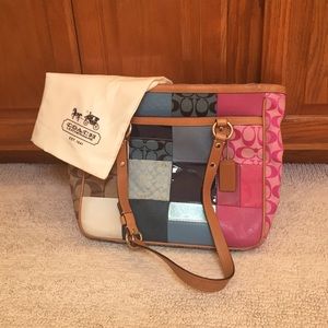 Coach patch work tote!