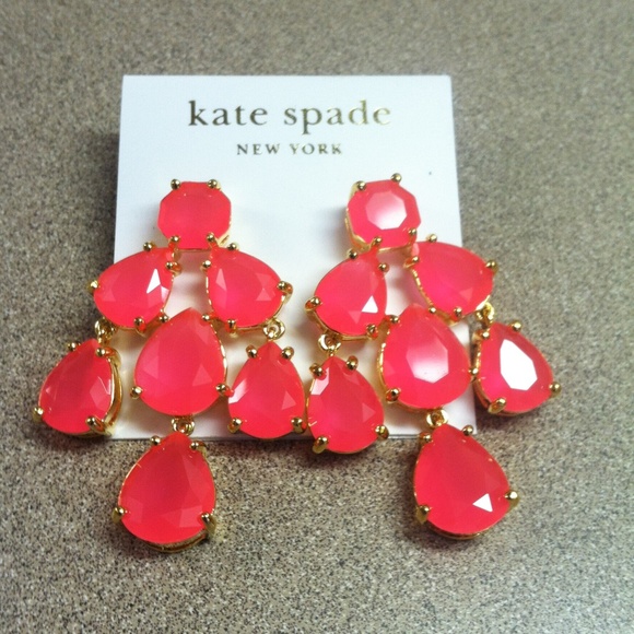 Kate Spade pink chandelier earrings