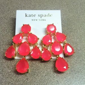 Kate Spade pink chandelier earrings