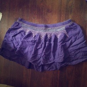 Purple ruffle circle skirt