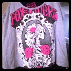 Fox riders grey tank top