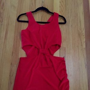 Red Akira Cutout Dress