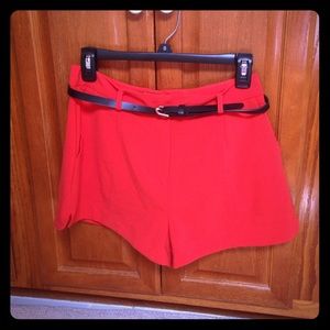 Red high waisted shorts!