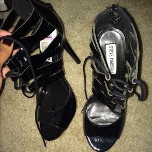 Steve Madden Platform Caged Ankle Strappy Heels