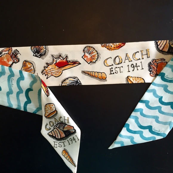 Adorable authentic Coach nautical scarf