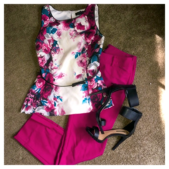 Cranberry Colored Crop Pants...✨Selling Pants only