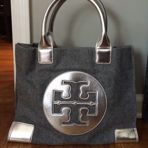 Tory Burch Gray & Silver Tote. New w/o Tags