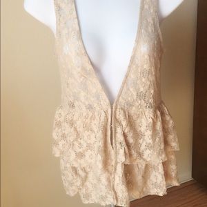 Lace Beige Top