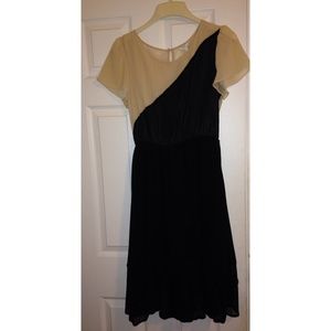 Tan black dress
