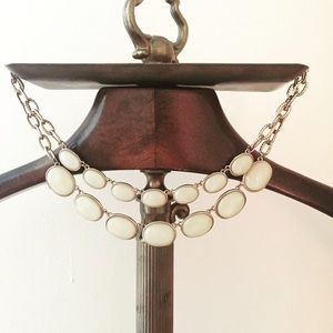 Ivory and Gold Double Statement Necklace
