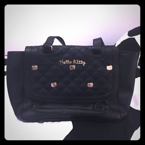 Faux leather Hello Kitty quilted flap tote