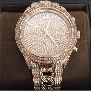 Michael Kors Rose Gold pave crystals Watch