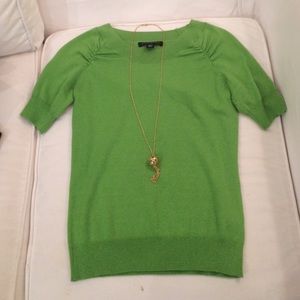 Green banana republic silk cotton blend top