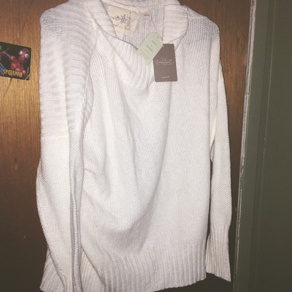 Anthropologie knit cream sweater