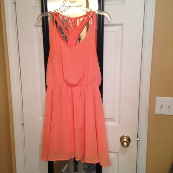 Coral Strappy Dress