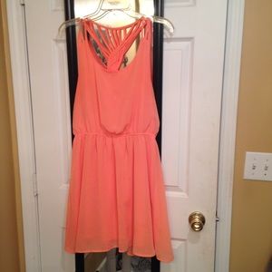 Coral Strappy Dress