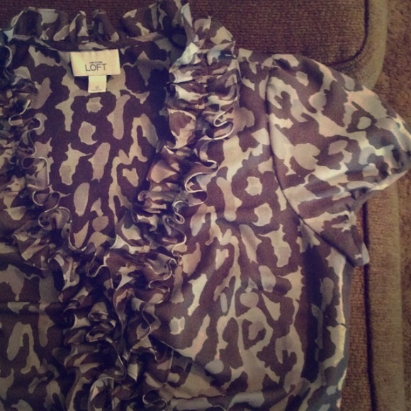 Ann Taylor LOFT Leopard Blouse