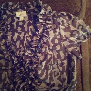 Ann Taylor LOFT Leopard Blouse