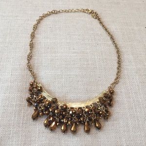 Bronze gold statement necklace