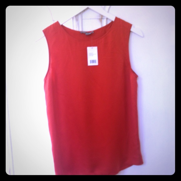 Vince silk shirt! Burnt orange. New with tags!!