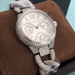Michael kors Diamonds Pave Crystals silver watch
