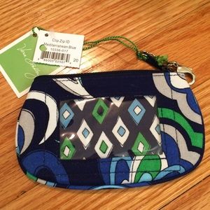 Vera Bradley clip zip ID case.