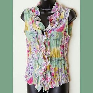 Violet & Claire Size Medium Ruffle Blouse