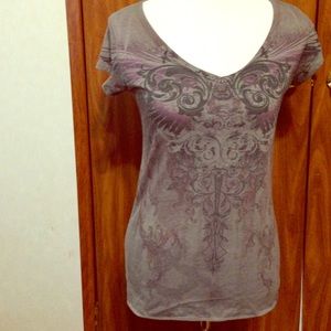 Cute back ribbed tee