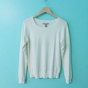 Banana Republic Cream Swiss Dot Sweater