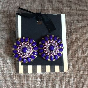 PURPLE STONE EARRINGS