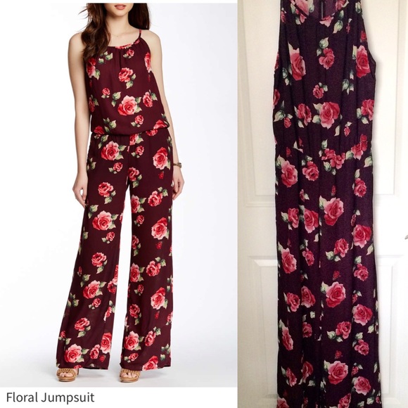 Boho Chic Floral Jumpsuit - Picture 1 of 3