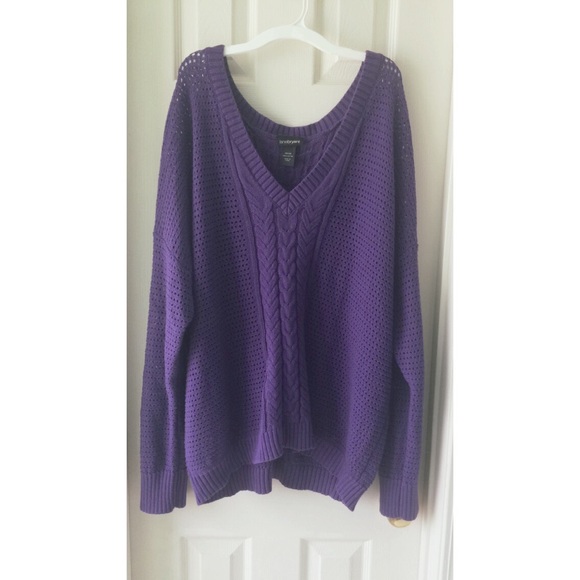 Purple v-neck sweater