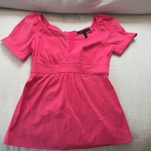 Hot pink top from BCBG, gold zipper on back