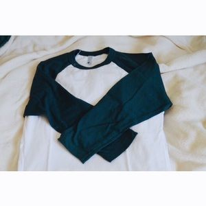 American Apparel Forest Green Raglan 3/4 sleeve