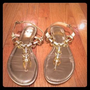 C Wonder Pave Chain T-Strap Sandal