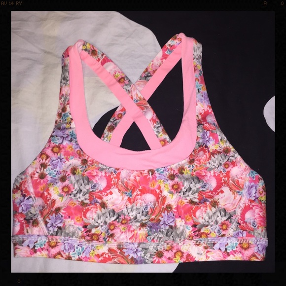 lululemon floral sports bra NWOT