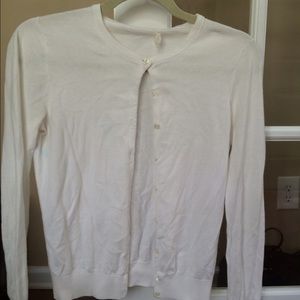 J.crew white cardigan
