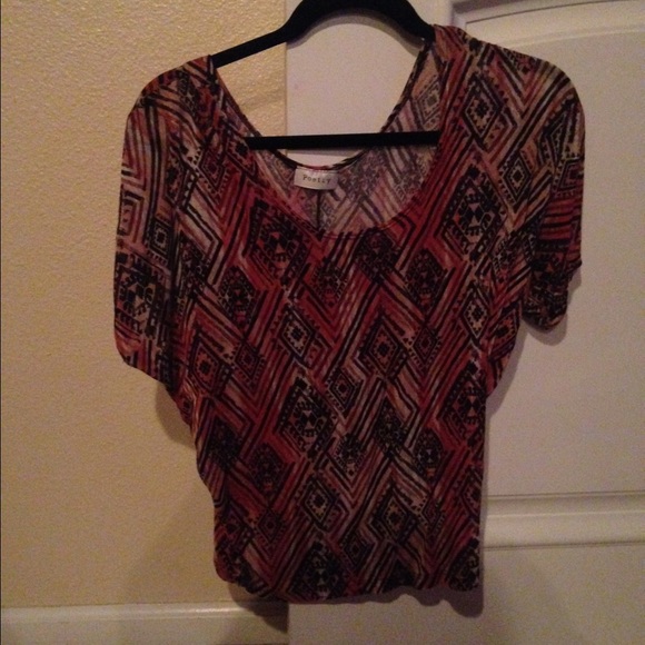 Aztec print blouse.