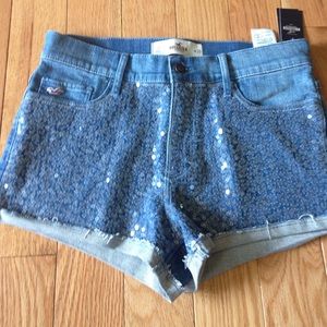 NWT sparkly hollister shorts