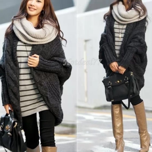 Sweaters - 🎉2X🎉HP 28/09/15🎉Darkgray loose batwing cardigan