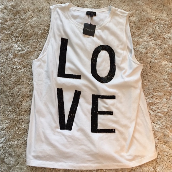 Topshop Tops - NWT Topshop love tank in size 12