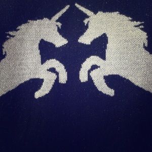 Black unicorn sweater