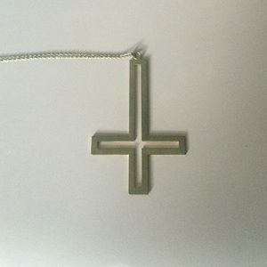 Upside down cross necklace