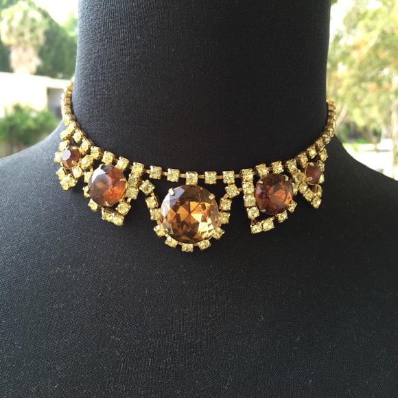 Vintage Rhinestone Choker Necklace