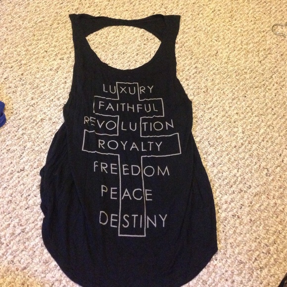 Open back tank top