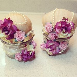 Shabby chic pin/jewelry jar